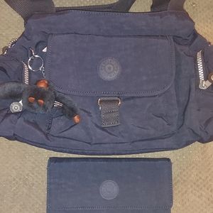 Kipling Felix Handbag & Wallet Navy